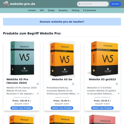 Screenshot website-pro.de