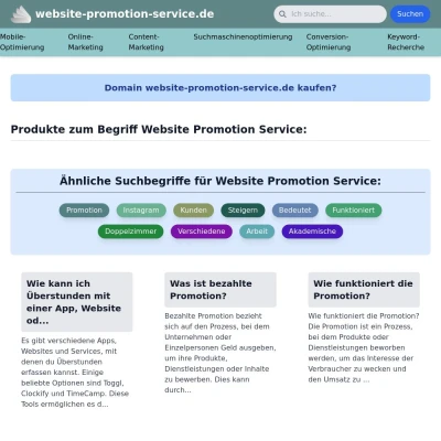 Screenshot website-promotion-service.de