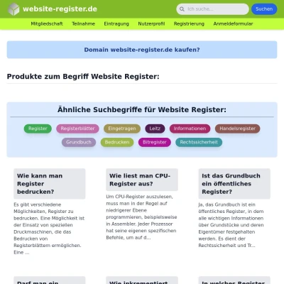 Screenshot website-register.de