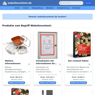 Screenshot websitecontent.de