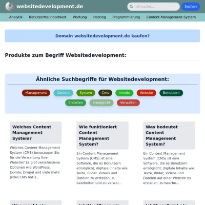 Screenshot websitedevelopment.de