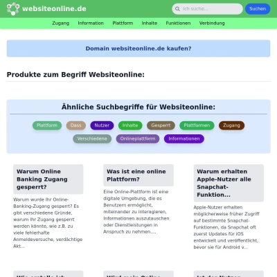 Screenshot websiteonline.de