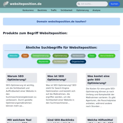 Screenshot websiteposition.de