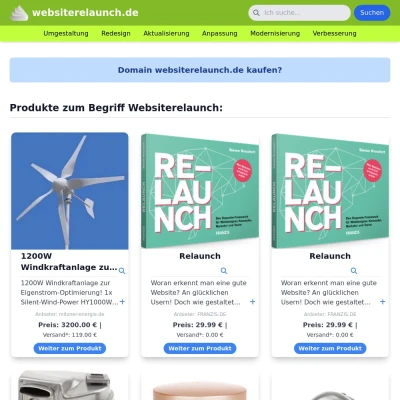 Screenshot websiterelaunch.de