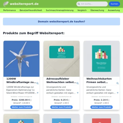 Screenshot websitereport.de