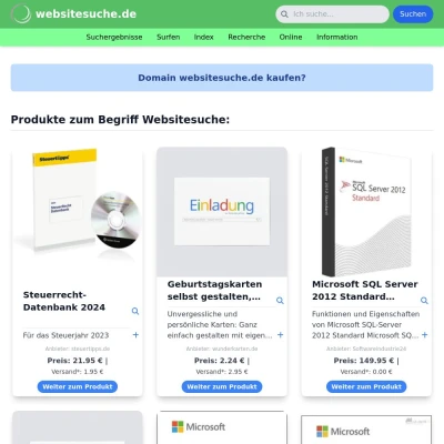 Screenshot websitesuche.de