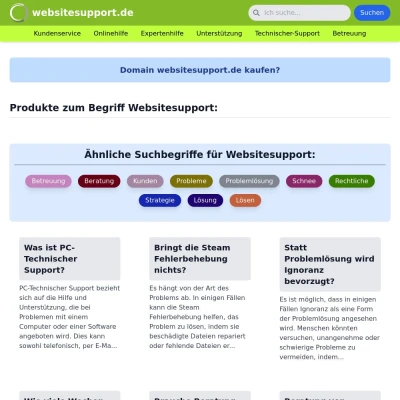 Screenshot websitesupport.de