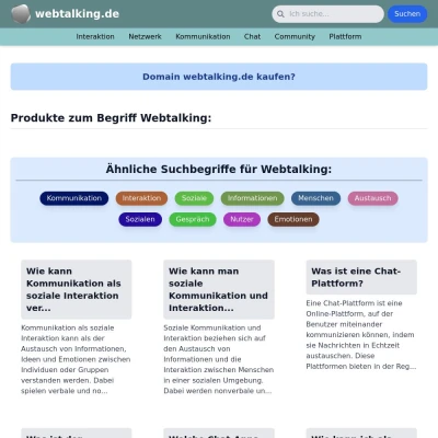 Screenshot webtalking.de