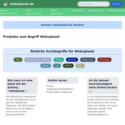 Screenshot webupload.de