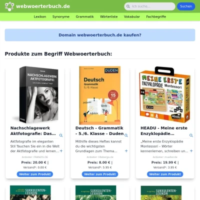 Screenshot webwoerterbuch.de