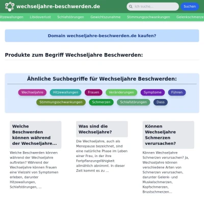 Screenshot wechseljahre-beschwerden.de