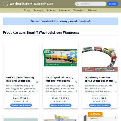 Screenshot wechselstrom-waggons.de