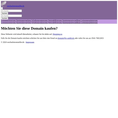 Screenshot wechselstromsteller.de