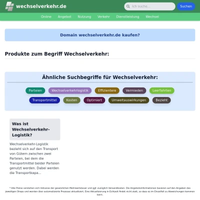 Screenshot wechselverkehr.de