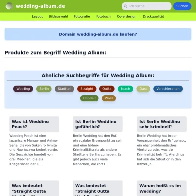 Screenshot wedding-album.de