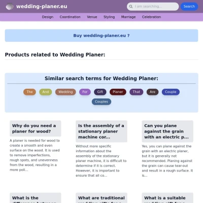 Screenshot wedding-planer.eu