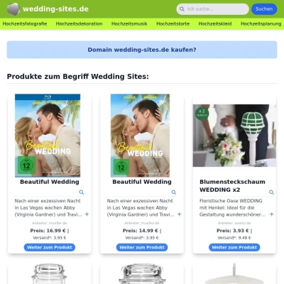 Screenshot wedding-sites.de