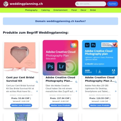 Screenshot weddingplanning.ch