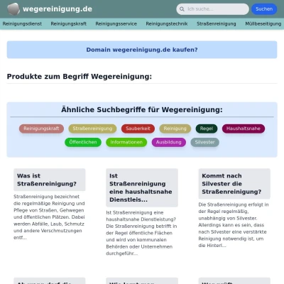 Screenshot wegereinigung.de