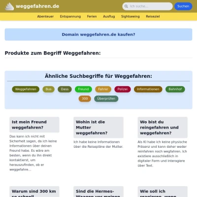 Screenshot weggefahren.de