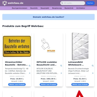 Screenshot wehrbau.de