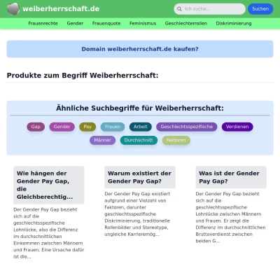 Screenshot weiberherrschaft.de