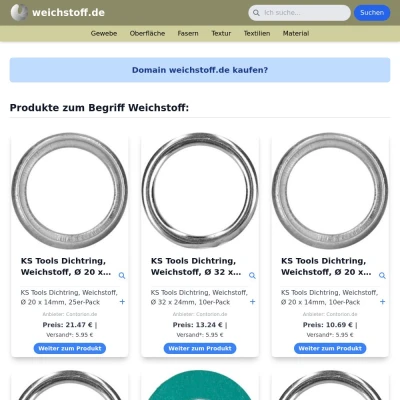 Screenshot weichstoff.de