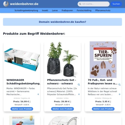 Screenshot weidenbohrer.de