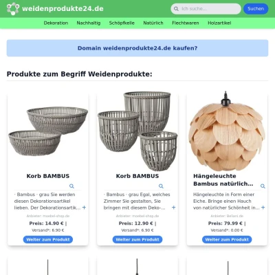 Screenshot weidenprodukte24.de