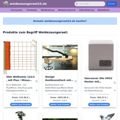 Screenshot weidezaungeraet24.de