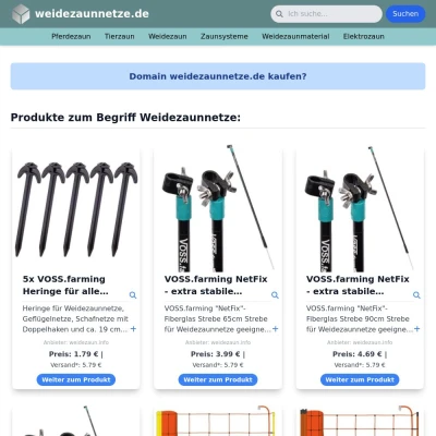 Screenshot weidezaunnetze.de