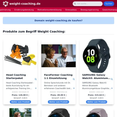 Screenshot weight-coaching.de