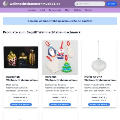 Screenshot weihnachtsbaumschmuck24.de