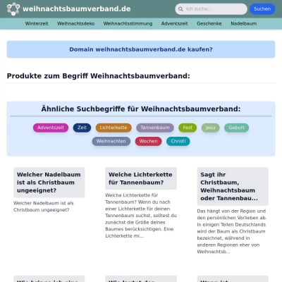 Screenshot weihnachtsbaumverband.de