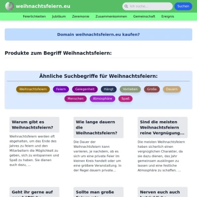 Screenshot weihnachtsfeiern.eu
