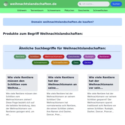 Screenshot weihnachtslandschaften.de