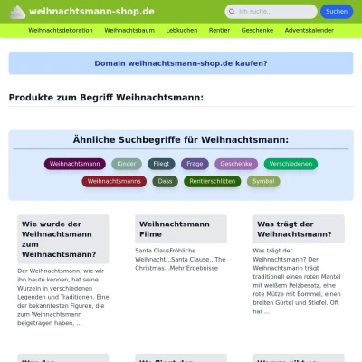 Screenshot weihnachtsmann-shop.de