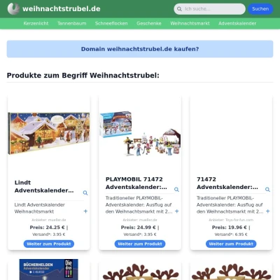 Screenshot weihnachtstrubel.de