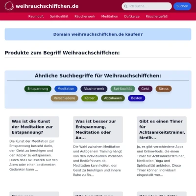 Screenshot weihrauchschiffchen.de