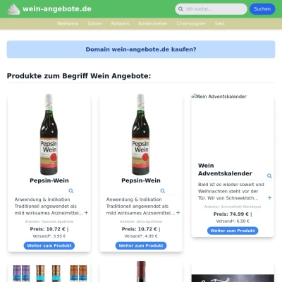 Screenshot wein-angebote.de