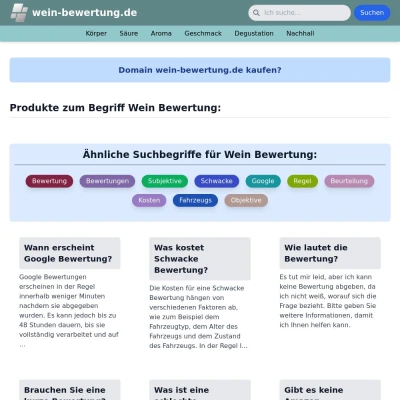 Screenshot wein-bewertung.de