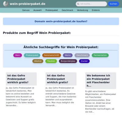 Screenshot wein-probierpaket.de