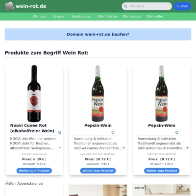 Screenshot wein-rot.de