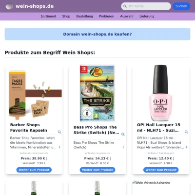 Screenshot wein-shops.de