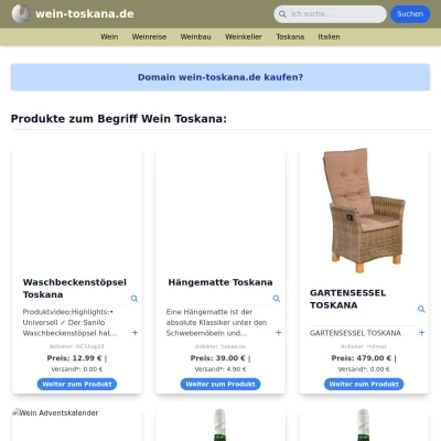 Screenshot wein-toskana.de