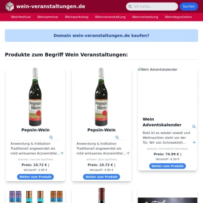 Screenshot wein-veranstaltungen.de