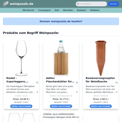 Screenshot weinpuzzle.de