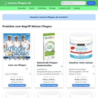 Screenshot weisse-fliegen.de