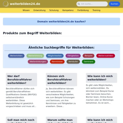 Screenshot weiterbilden24.de