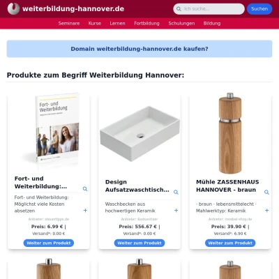 Screenshot weiterbildung-hannover.de